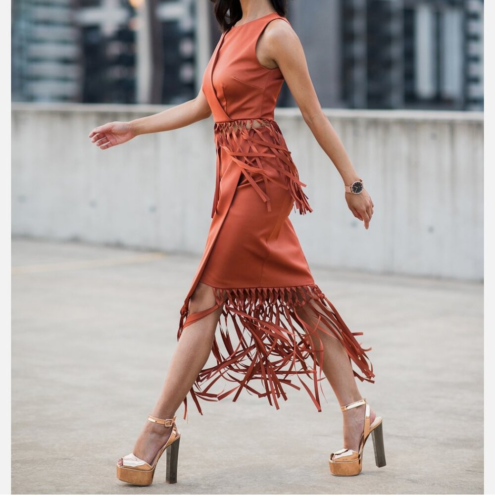 Keepsake The Label Across The Water Fringe Midi Skirt
